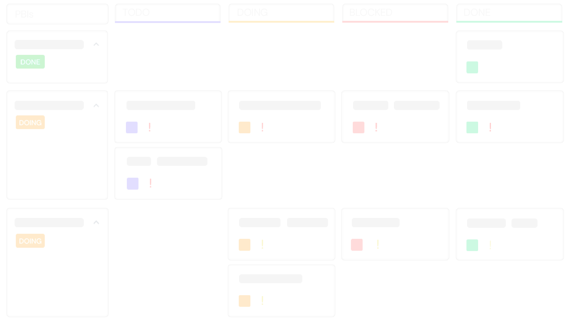 Tablero scrum en una herramienta
